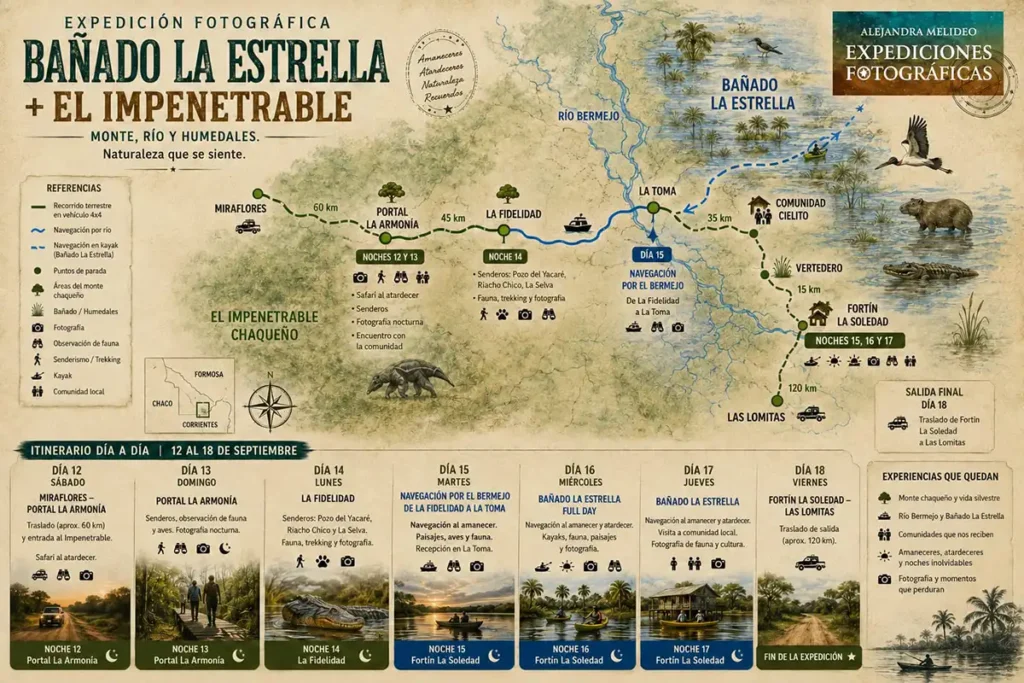 Trekking, navegación y fotografía: Bañado La Estrella + El Impenetrable - Indómito